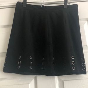 Black mini skirt